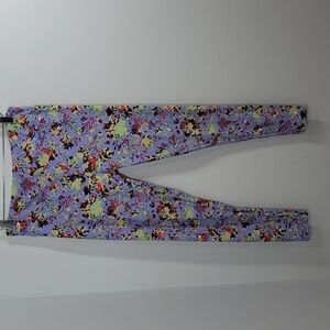 lularoe tall & curvy purple floral High Waisted printed leggings